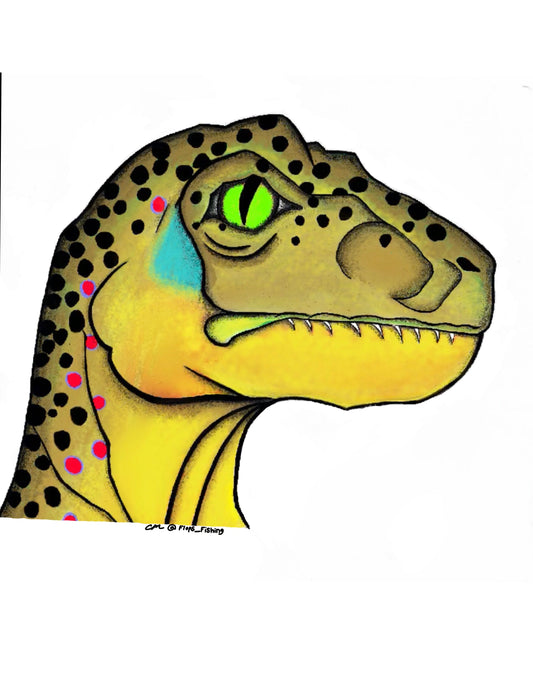 Velociraptrout - Brown Trout (Sticker)