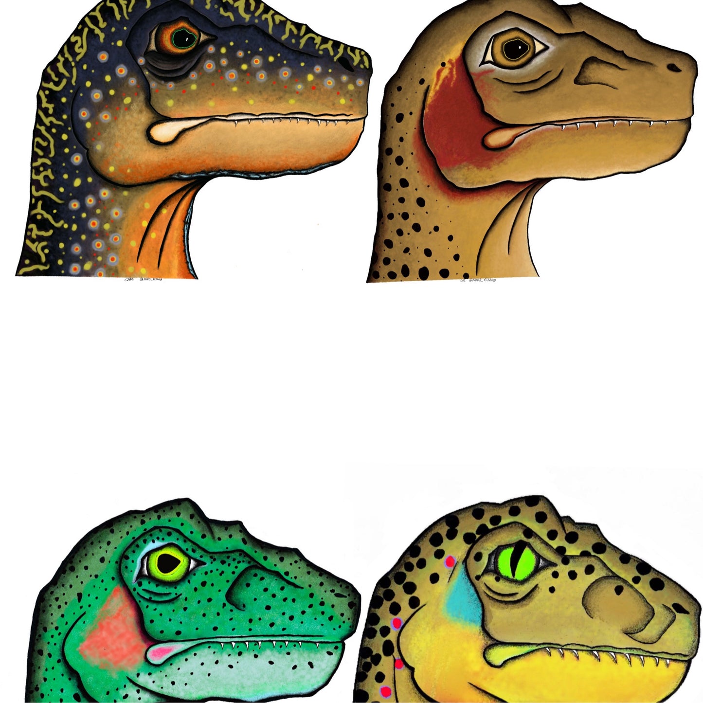 Velociraptrout - Colorado Trout Grand Slam Sticker Pack (4 pack)