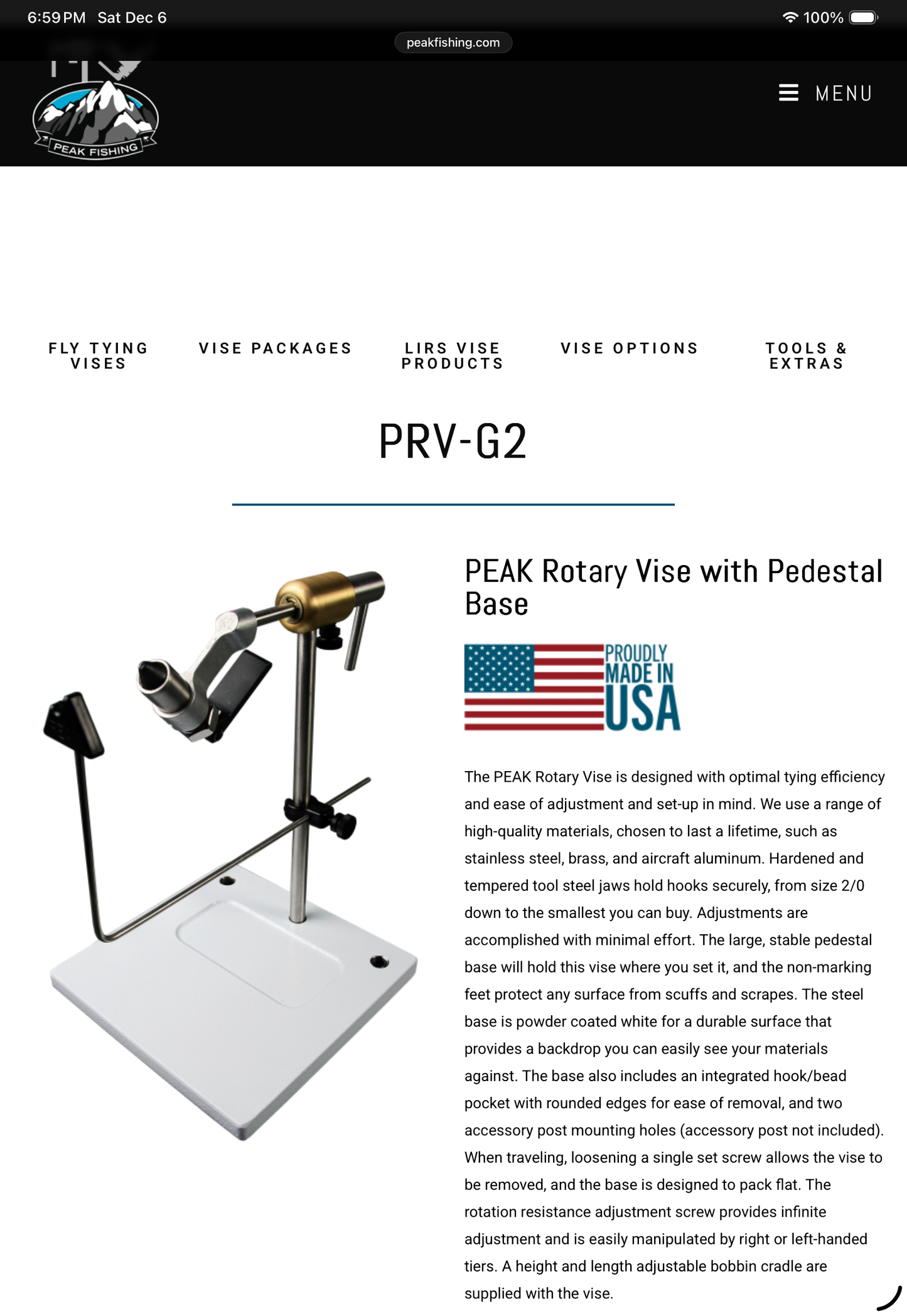 Peak Rotary vise