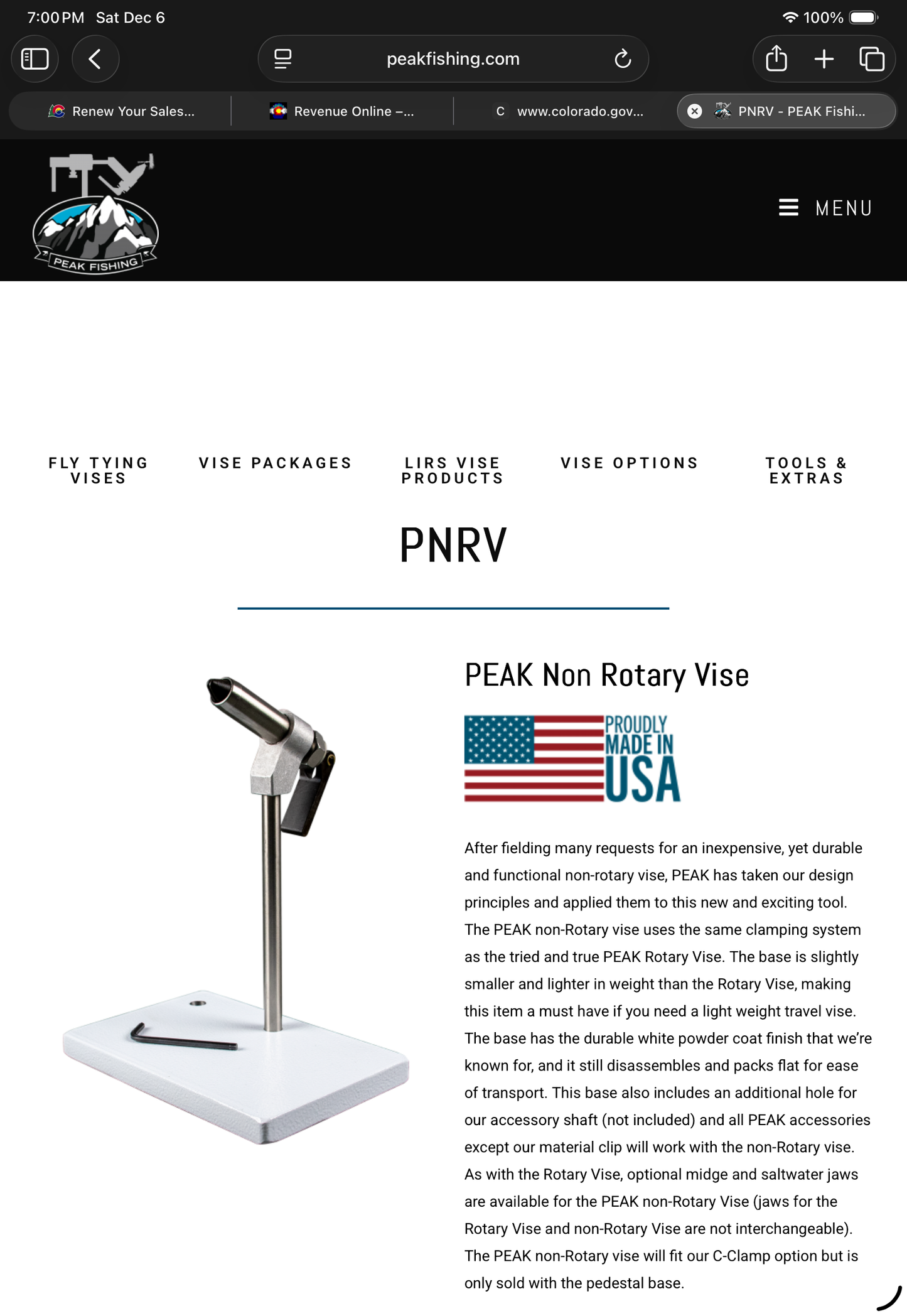 Peak non-rotary vise