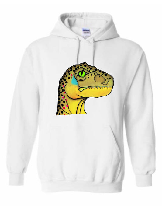 Velociraptrout Brown Trout Hoodie