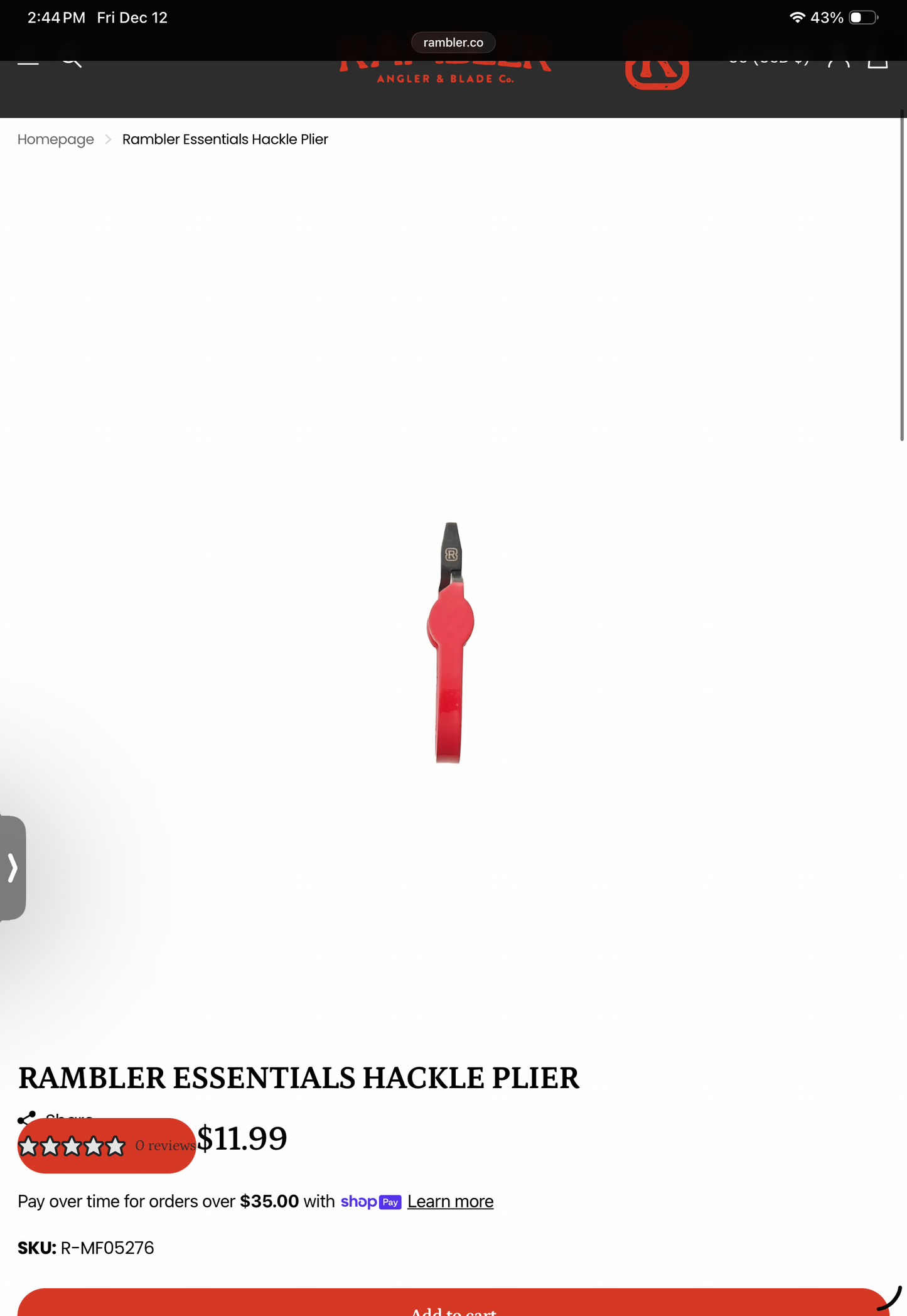 Hackle pliers