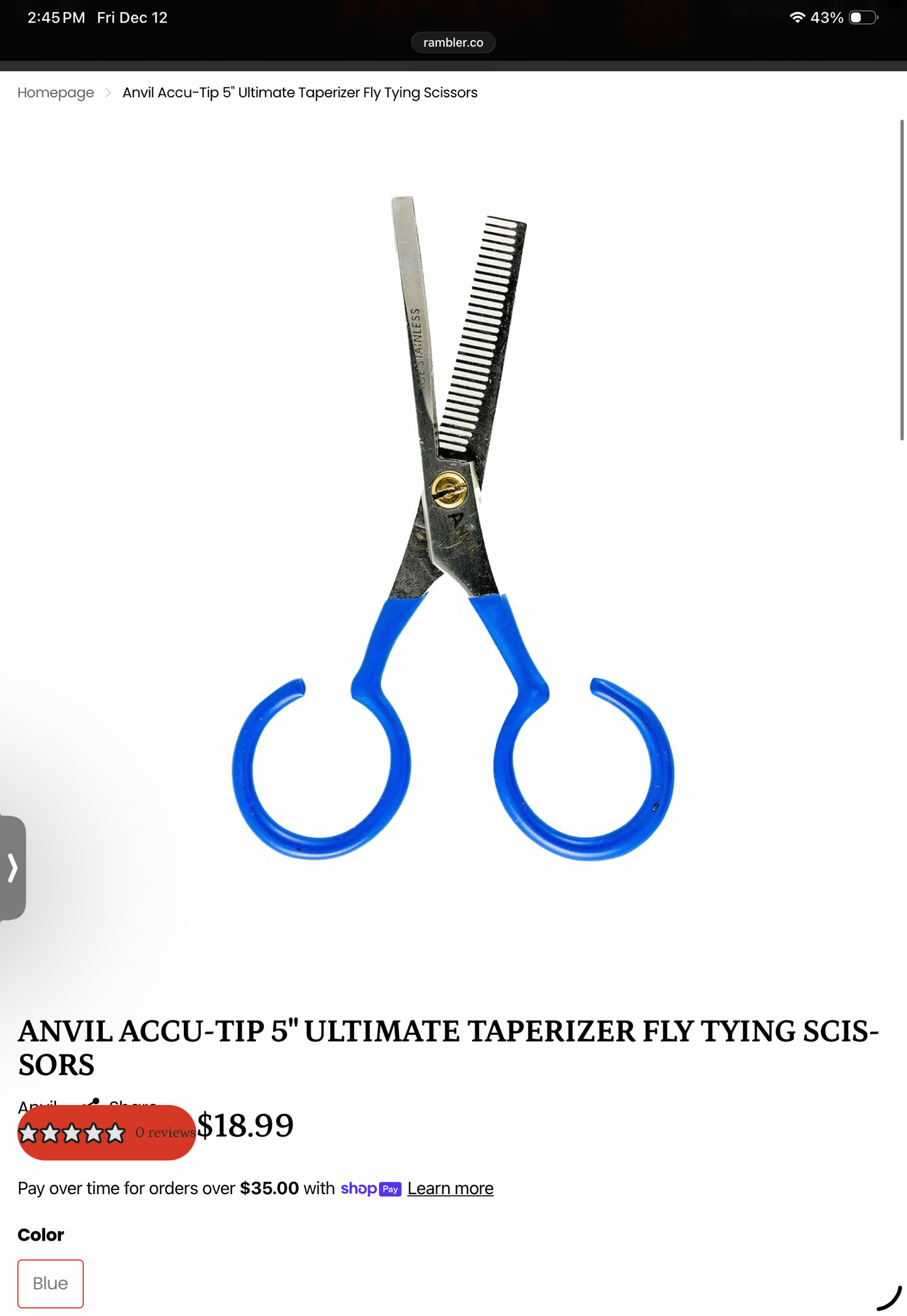 Taper scissors