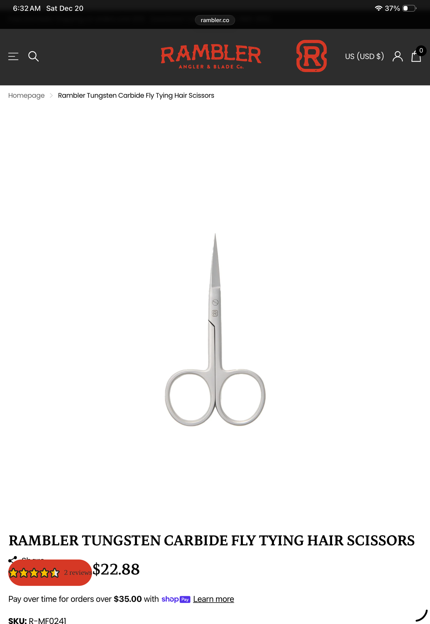 Rambler tungsten carbide scissors