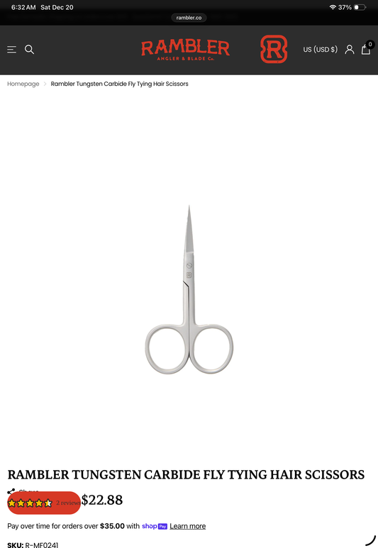 Rambler tungsten carbide scissors